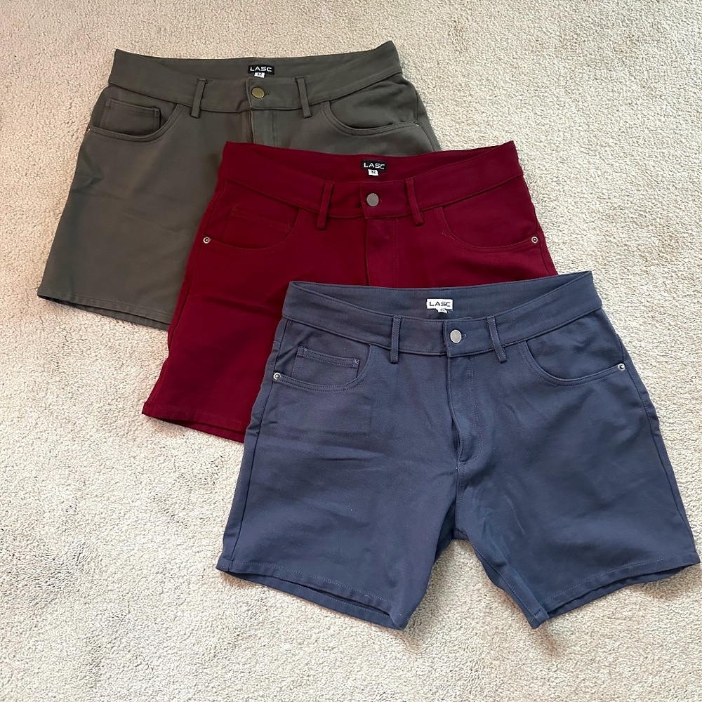 Men's Shorts - Gray, Red, Green